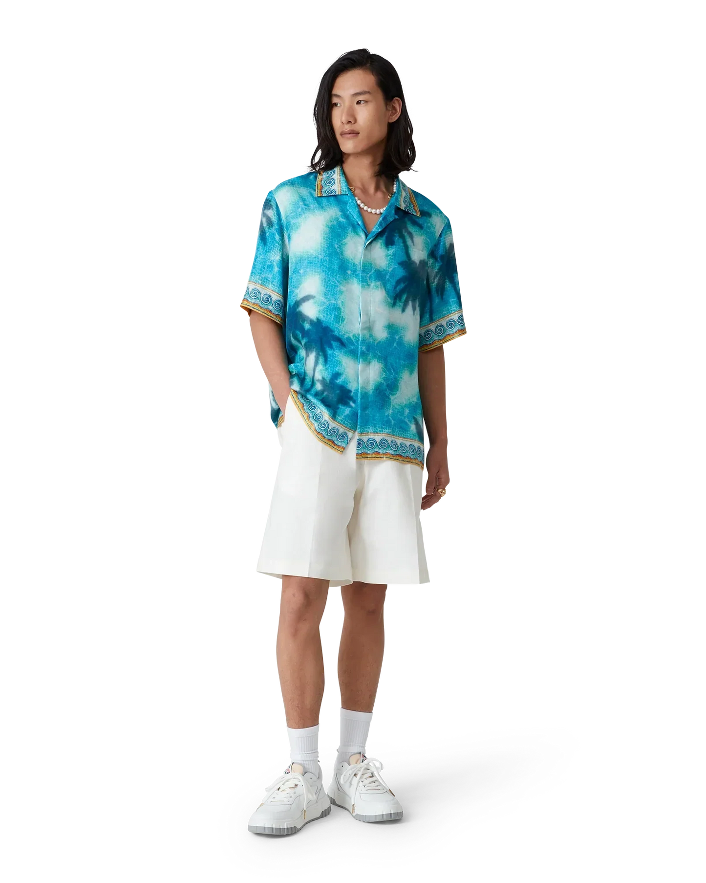 Linen Pleated Shorts | Casablanca Paris | Image 2