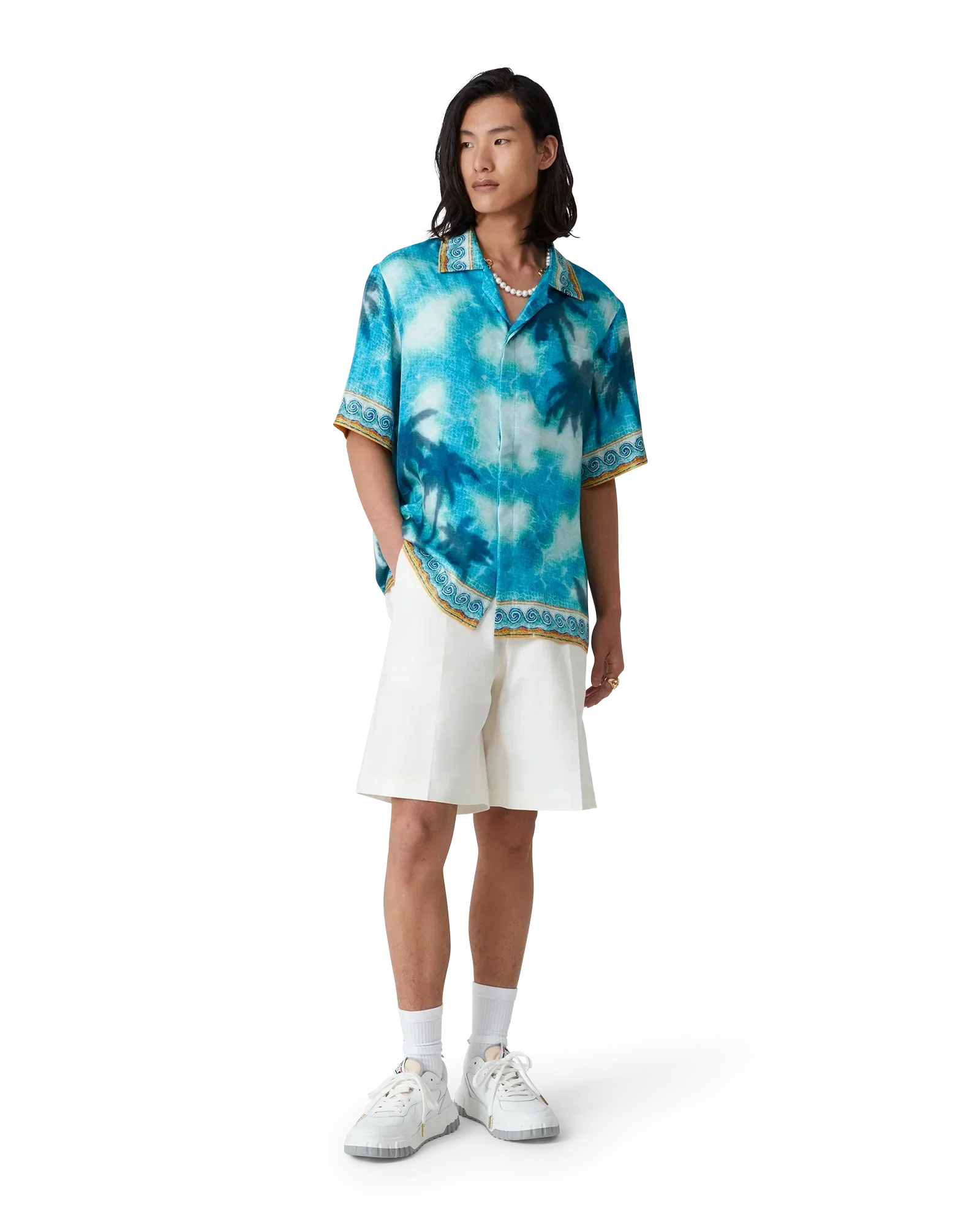 Linen Pleated Shorts | Casablanca Paris | Image 2