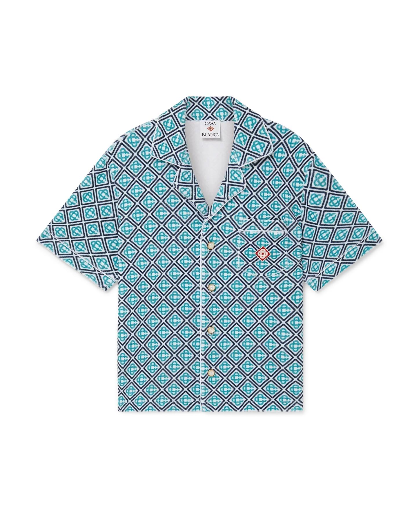 Monogram Short Sleeve Towelling Shirt | Casablanca Paris | Image 1