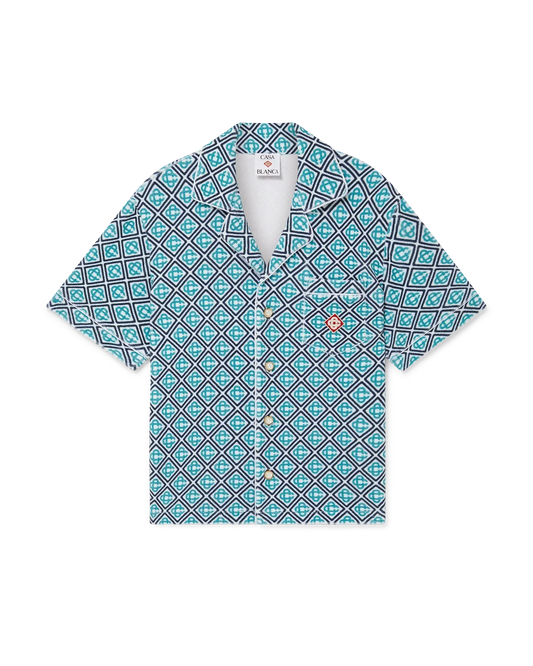 Monogram Short Sleeve Towelling Shirt | Casablanca Paris | Image 1