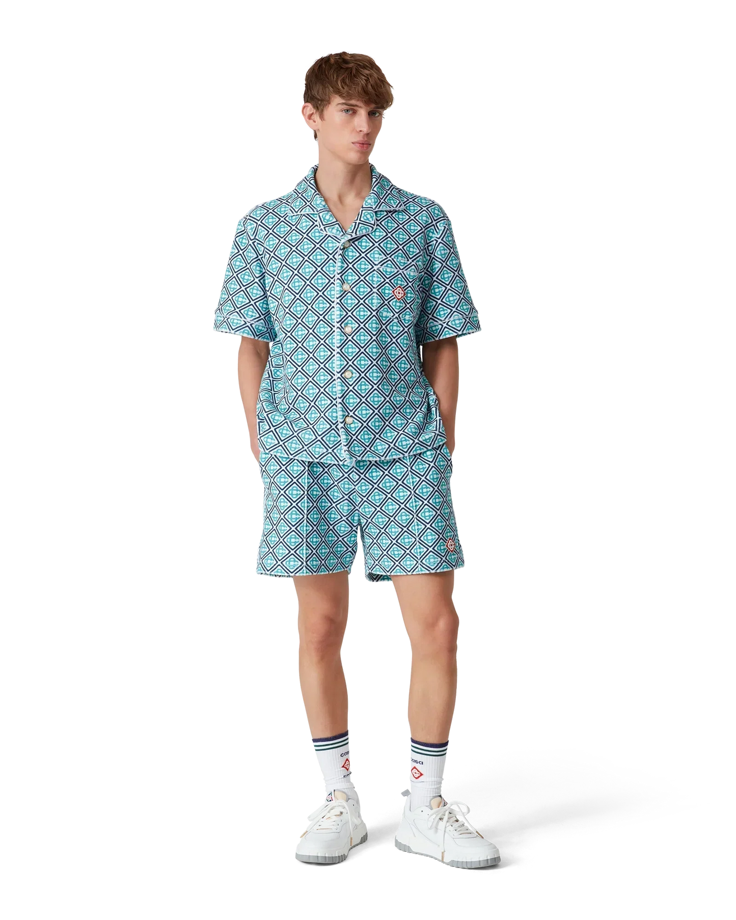Monogram Short Sleeve Towelling Shirt | Casablanca Paris | Image 2