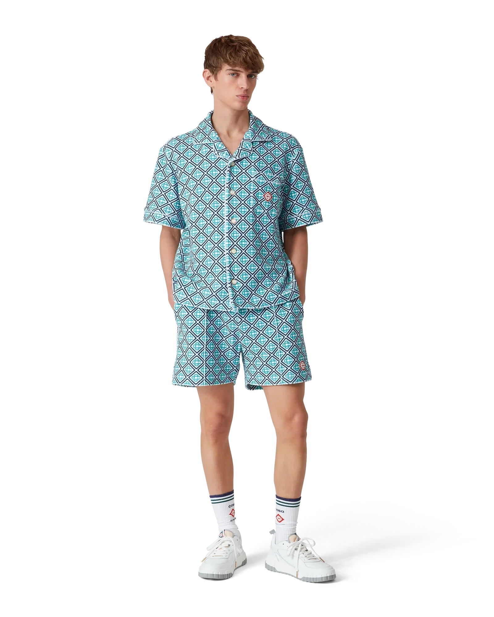 Monogram Short Sleeve Towelling Shirt | Casablanca Paris | Image 2