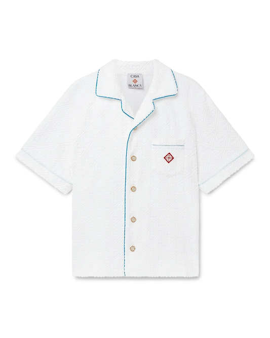 Tennis Stripe Short Sleeve Towelling Shirt | Casablanca Paris | Image 1