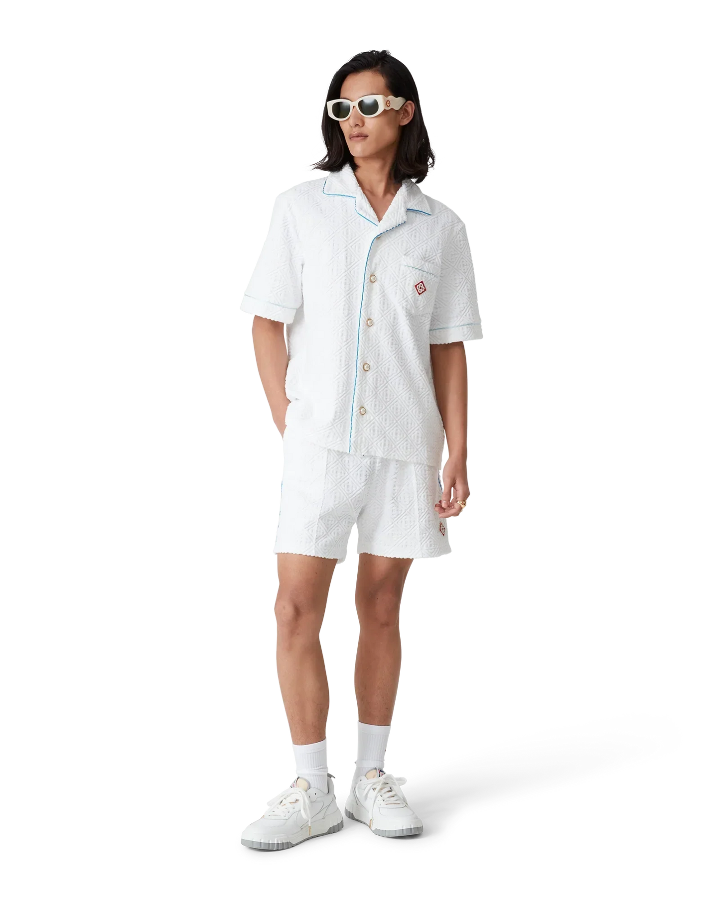 Tennis Stripe Short Sleeve Towelling Shirt | Casablanca Paris | Image 2