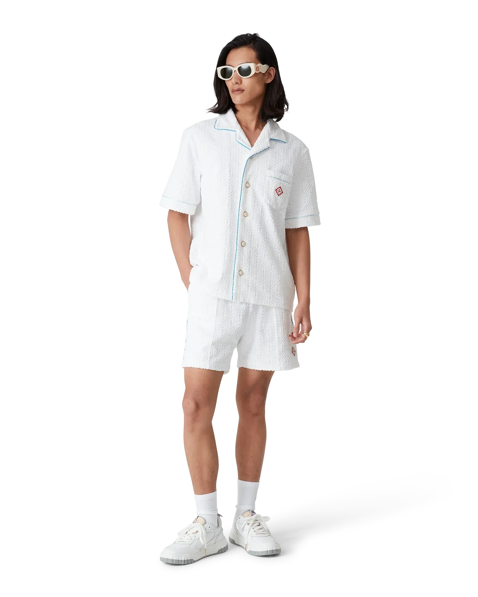 Tennis Stripe Short Sleeve Towelling Shirt | Casablanca Paris | Image 2