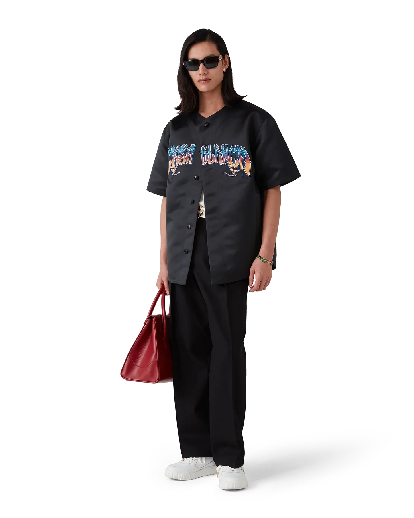 Gothic Baseball Short Sleeve Shirt | Casablanca Paris | Image 2