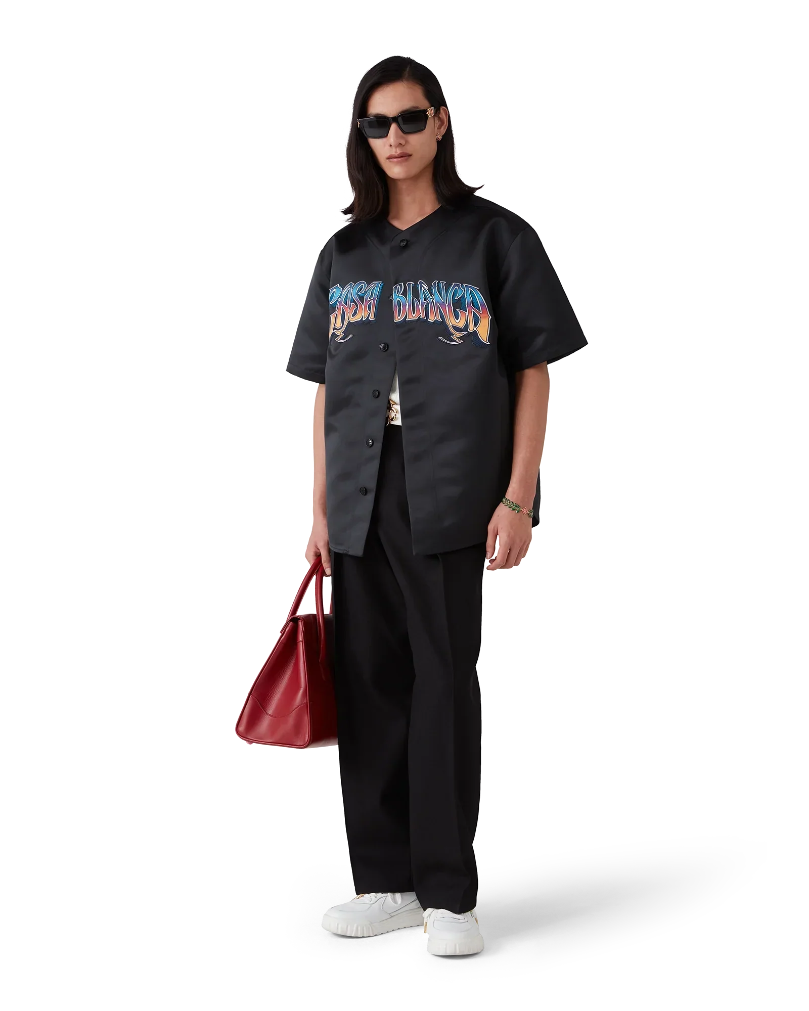 Gothic Baseball Short Sleeve Shirt | Casablanca Paris | Image 2