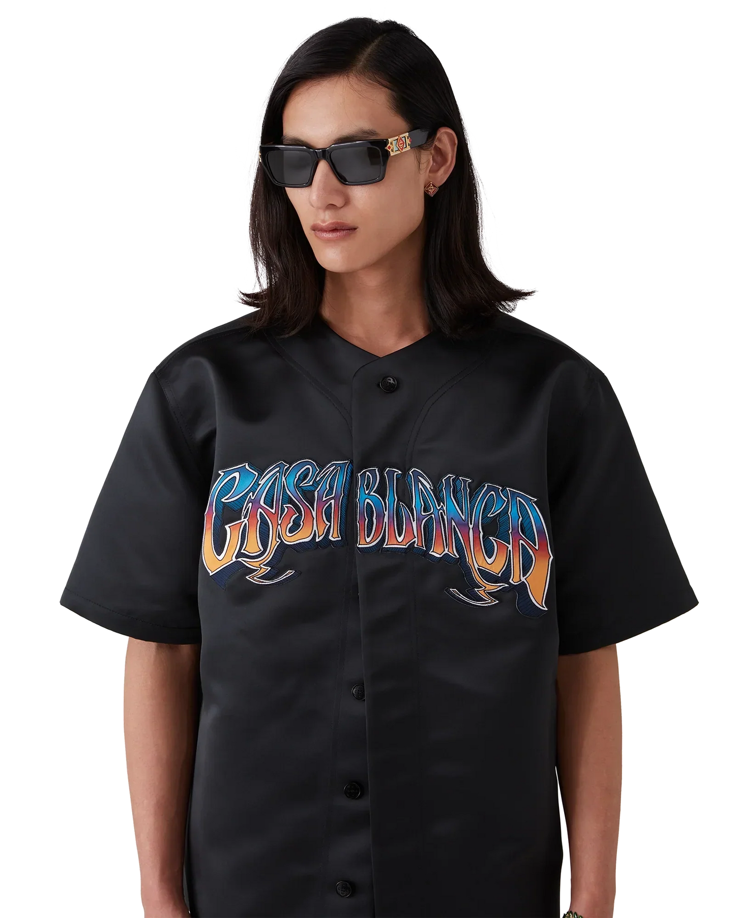 Gothic Baseball Short Sleeve Shirt | Casablanca Paris | Image 5