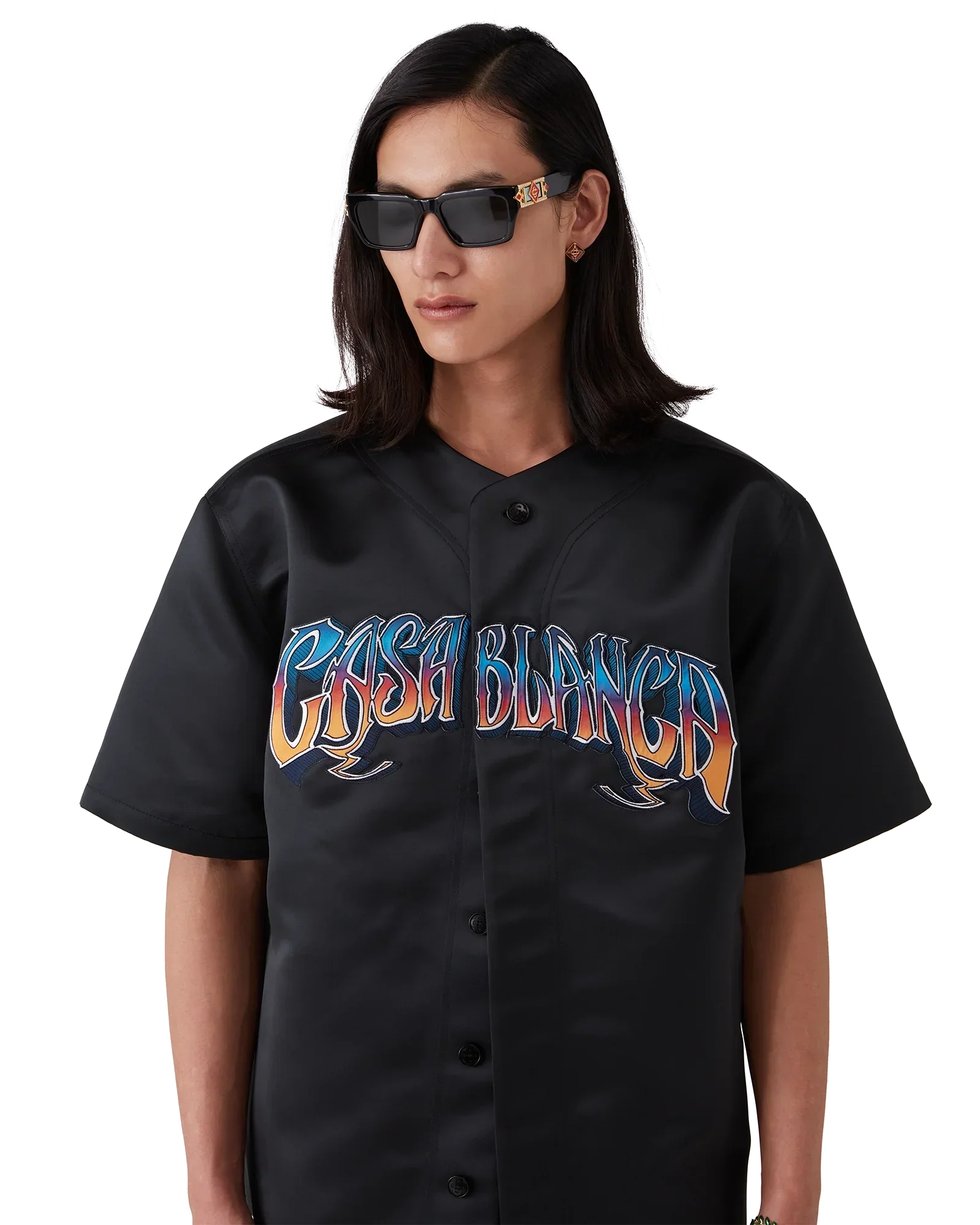 Gothic Baseball Short Sleeve Shirt | Casablanca Paris | Image 5