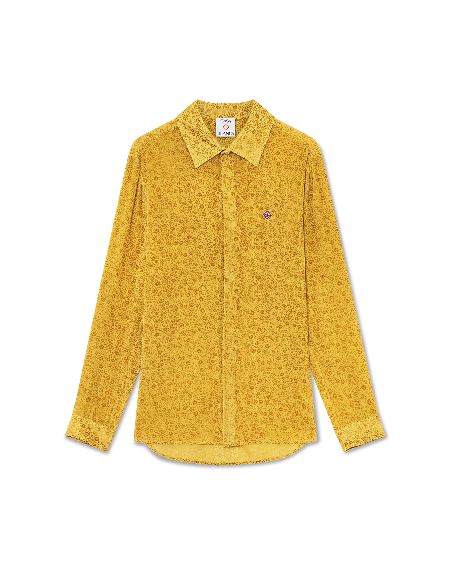 Floral Devoré Long Sleeve Silk Shirt | Casablanca Paris | Image 1