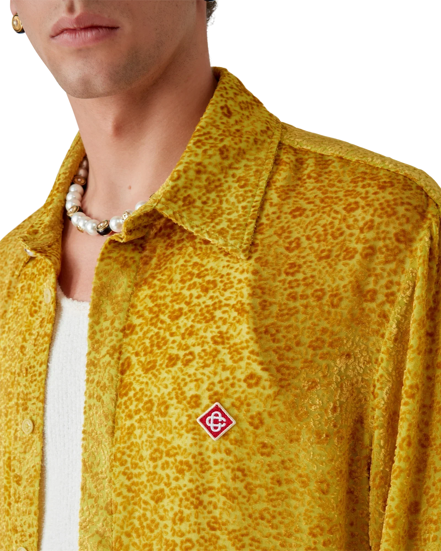 Floral Devoré Long Sleeve Silk Shirt | Casablanca Paris | Image 5