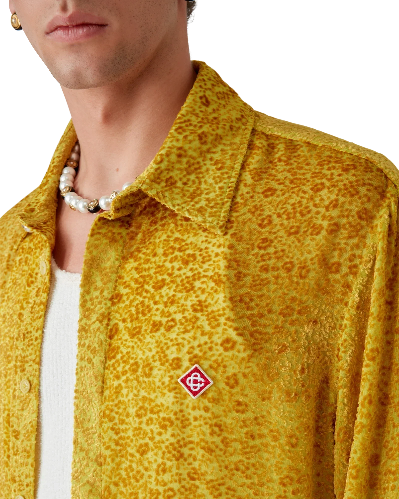 Floral Devoré Long Sleeve Silk Shirt | Casablanca Paris | Image 5