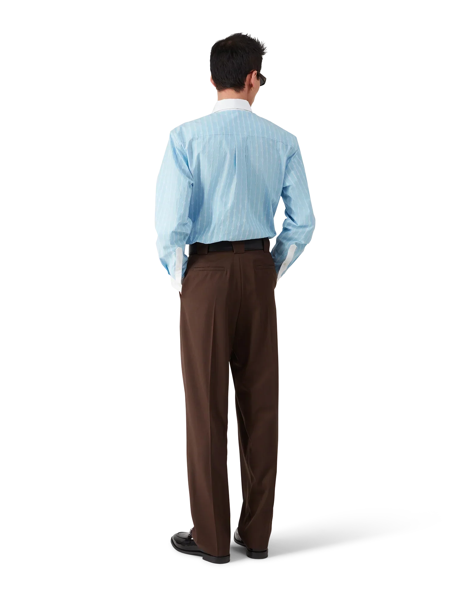 Laurel Stripe Long Sleeve Jacquard Shirt | Casablanca Paris | Image 5