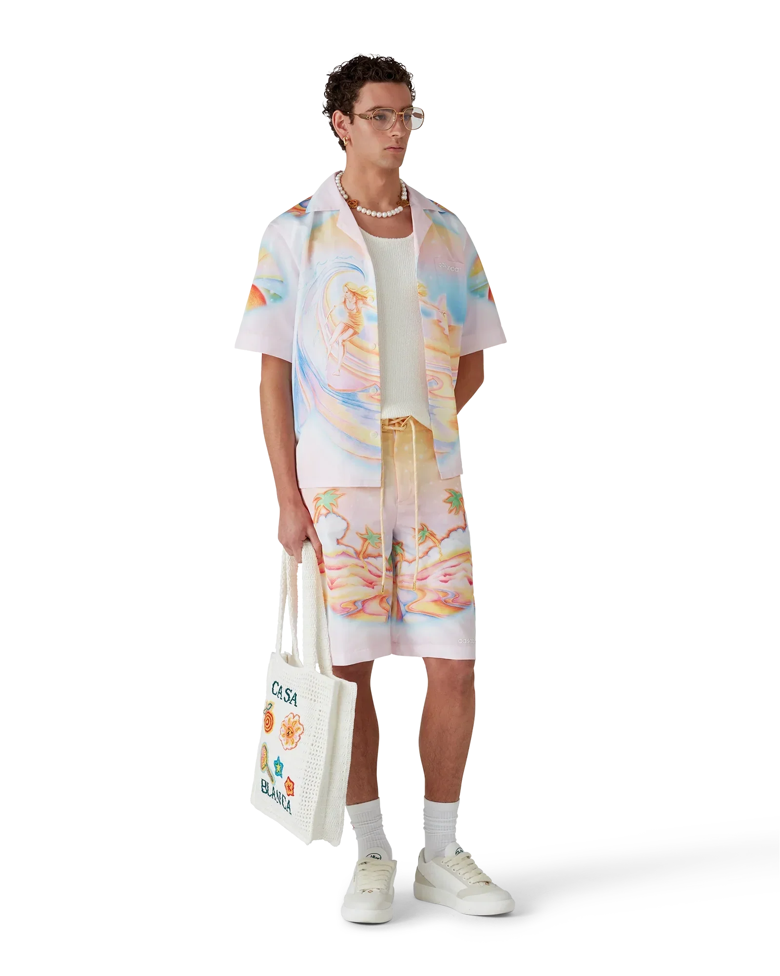 Psychedelic Nirvana Short Sleeve Swim Shirt | Casablanca Paris | Image 2
