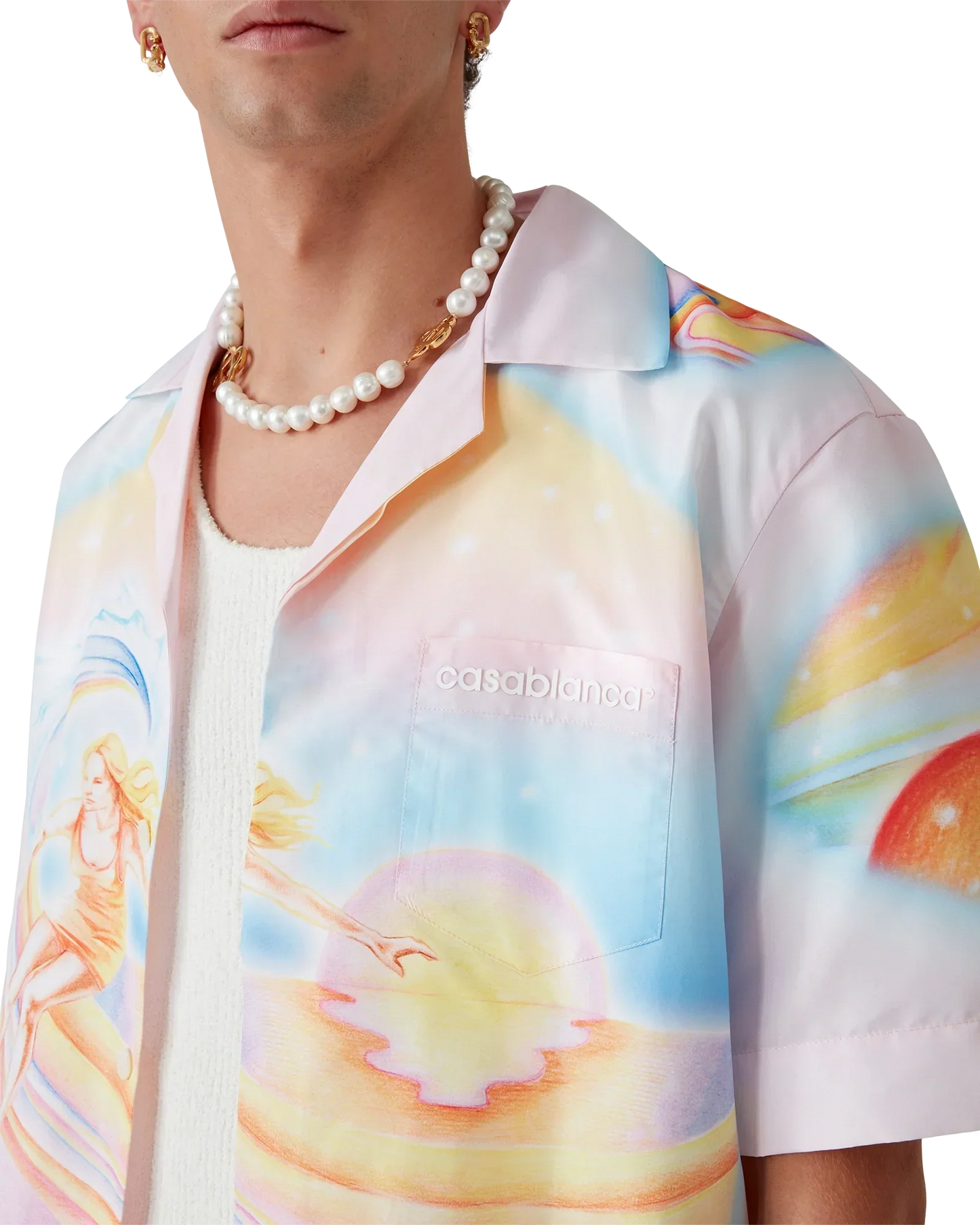 Psychedelic Nirvana Short Sleeve Swim Shirt | Casablanca Paris | Image 4