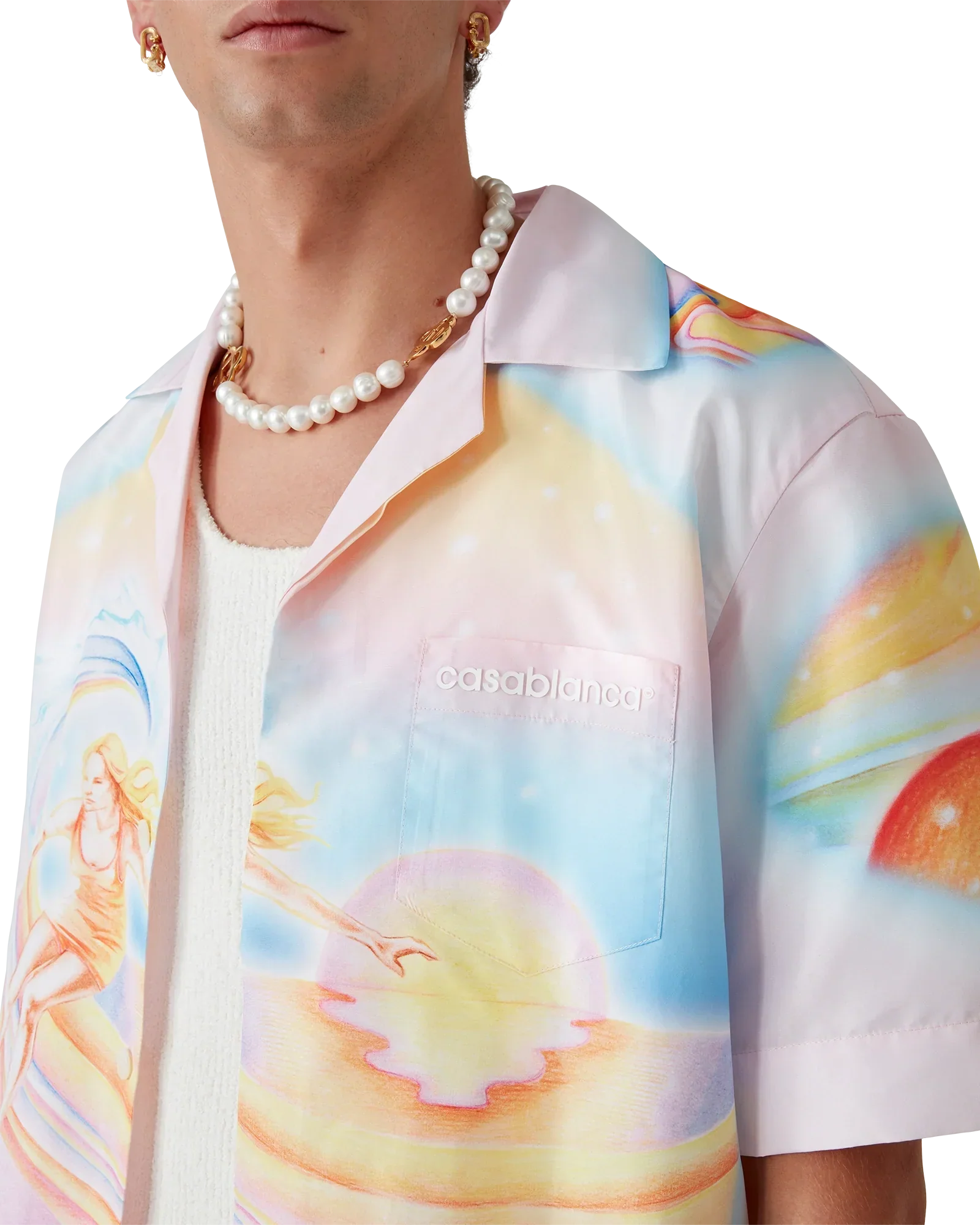 Psychedelic Nirvana Short Sleeve Swim Shirt | Casablanca Paris | Image 4