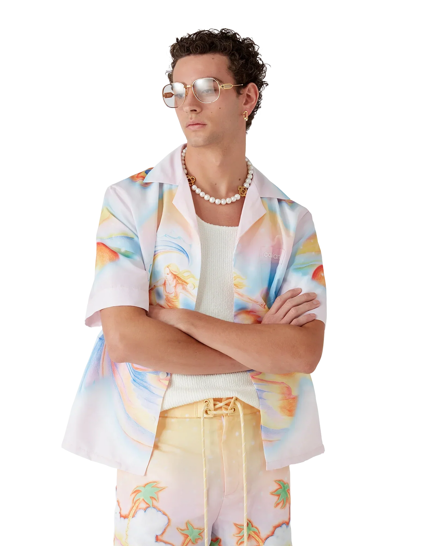 Psychedelic Nirvana Short Sleeve Swim Shirt | Casablanca Paris | Image 5