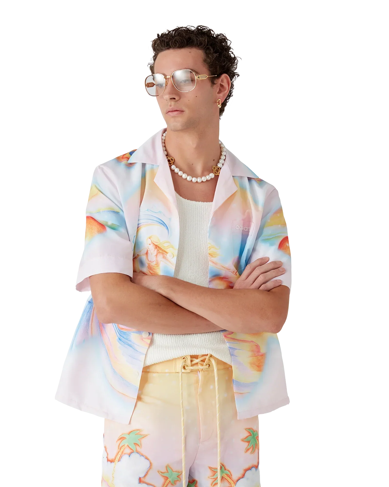 Psychedelic Nirvana Short Sleeve Swim Shirt | Casablanca Paris | Image 5