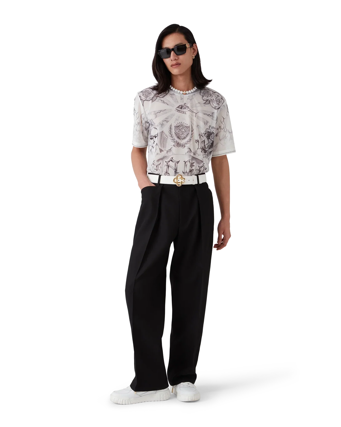Tattoo Mesh Top | Casablanca Paris | Image 2