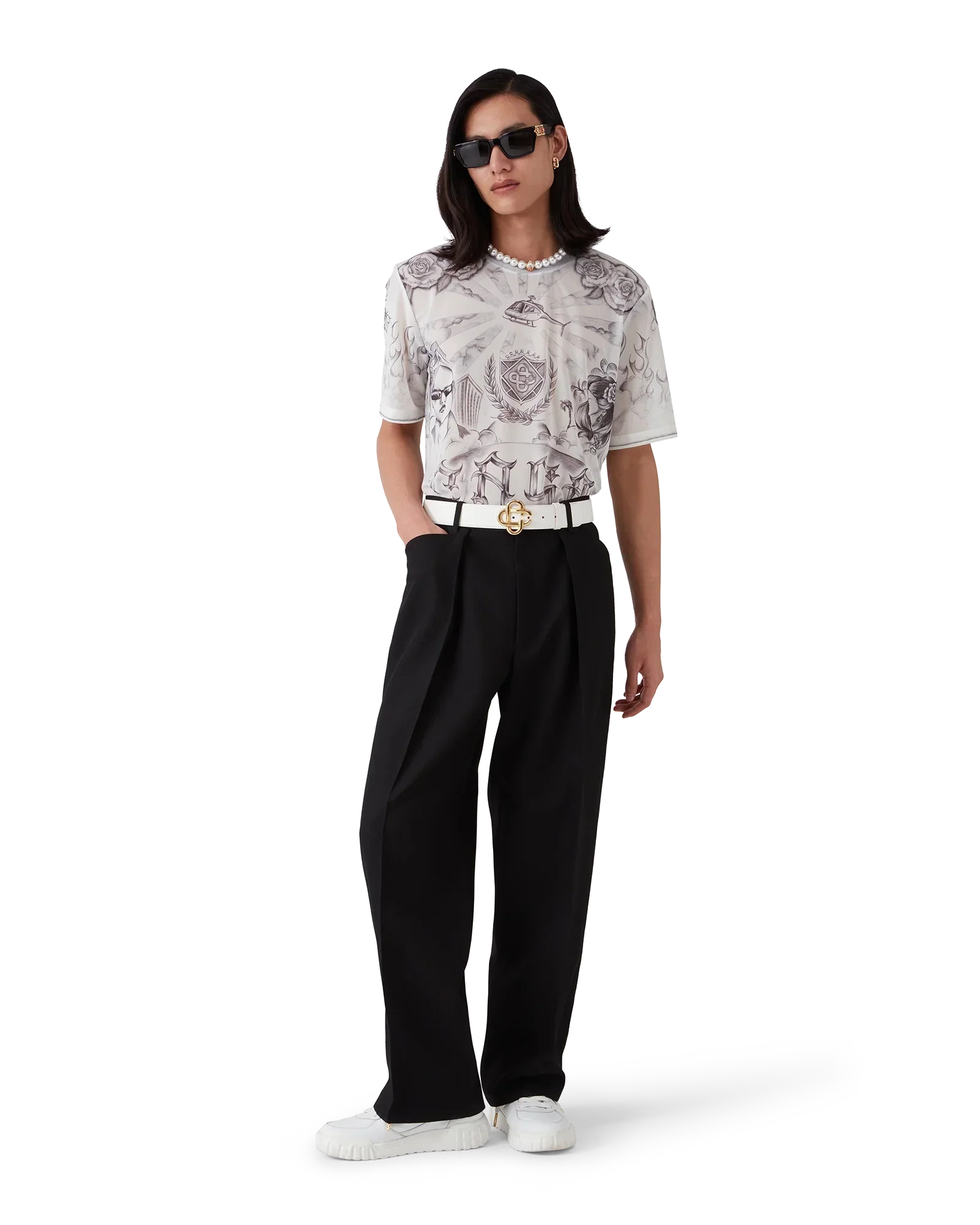 Tattoo Mesh Top | Casablanca Paris | Image 2
