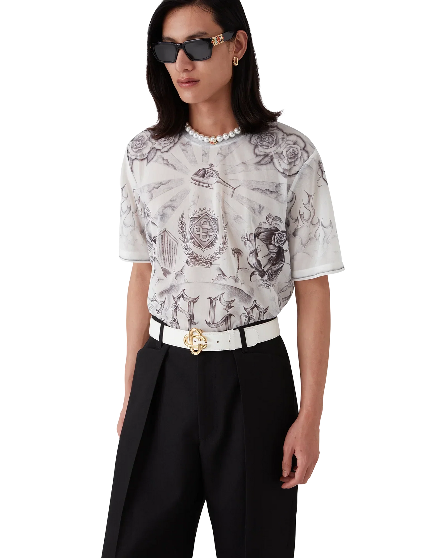 Tattoo Mesh Top | Casablanca Paris | Image 4