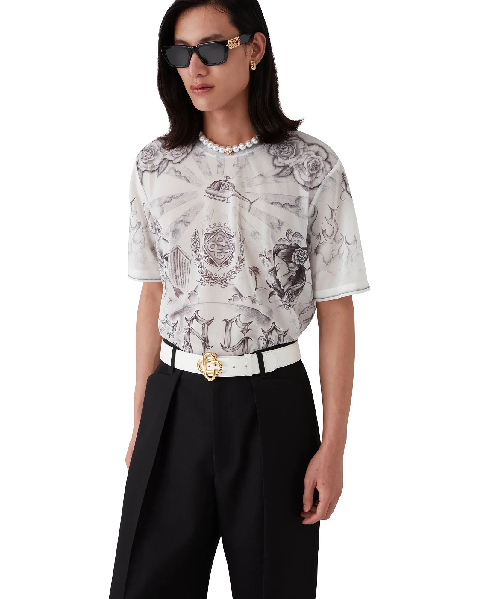 Tattoo Mesh Top | Casablanca Paris | Image 4