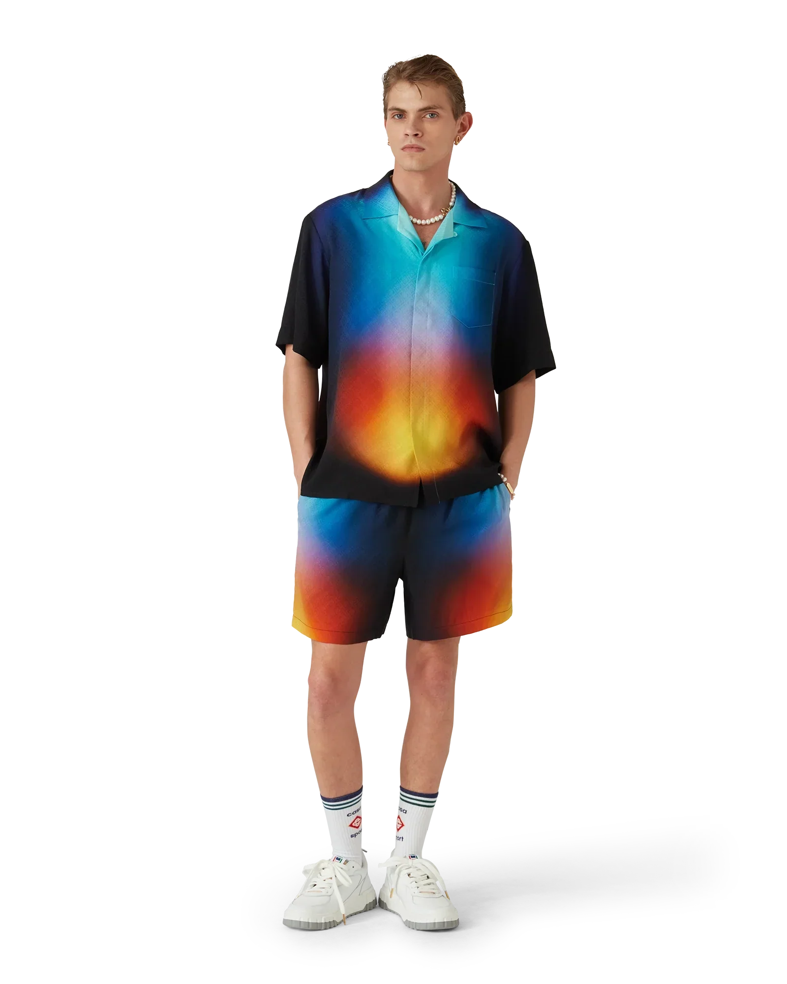 Gradient Silk Shorts | Casablanca Paris | Image 2