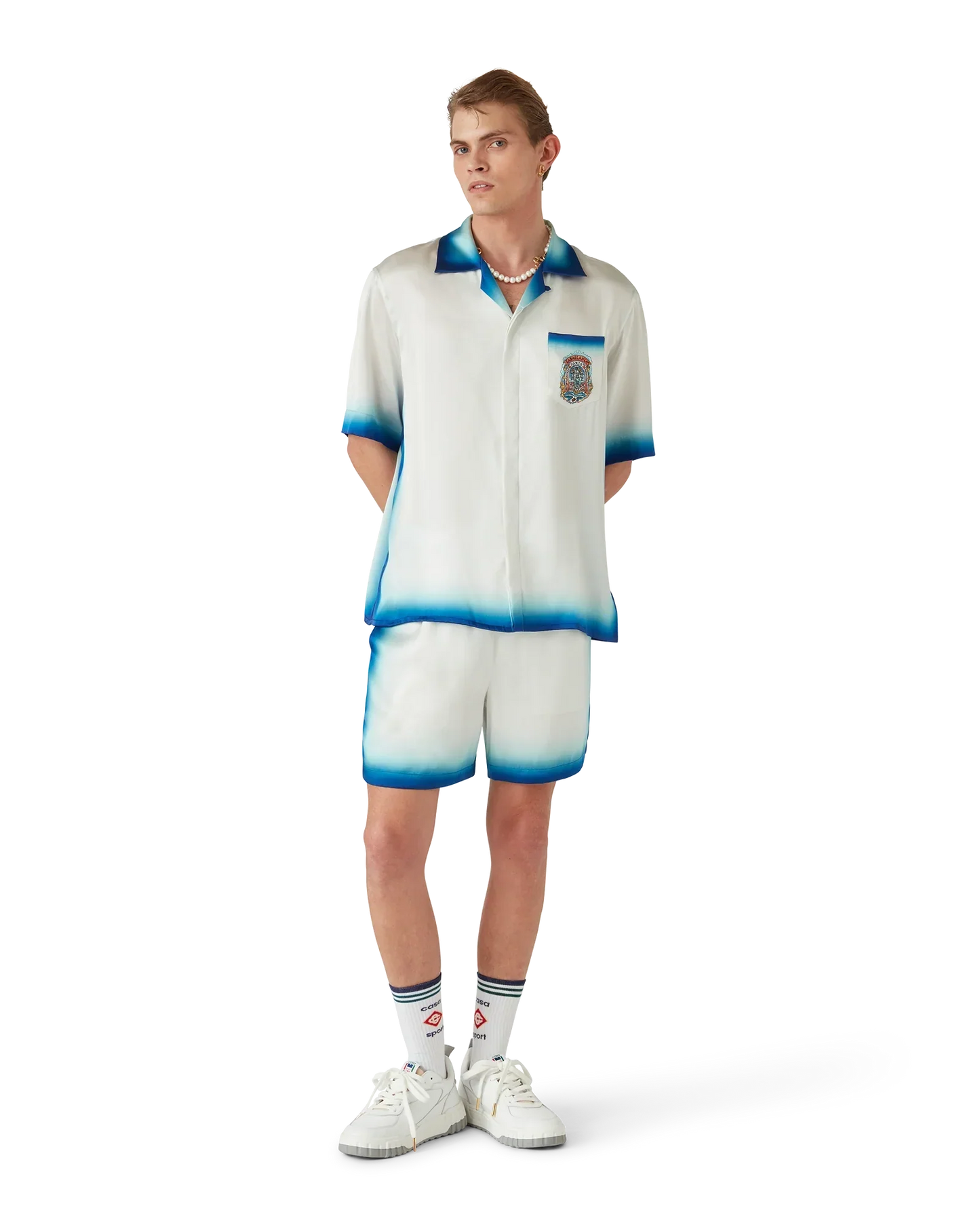 Casa Way Skate Silk Shorts | Casablanca Paris | Image 2