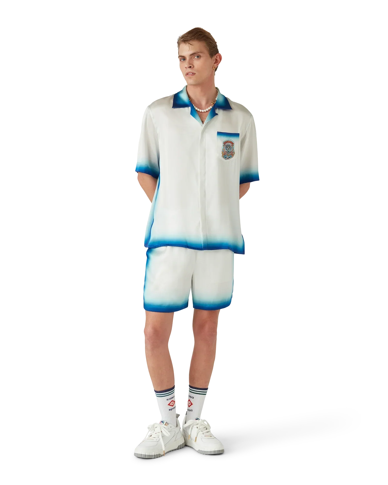 Casa Way Skate Silk Shorts | Casablanca Paris | Image 2
