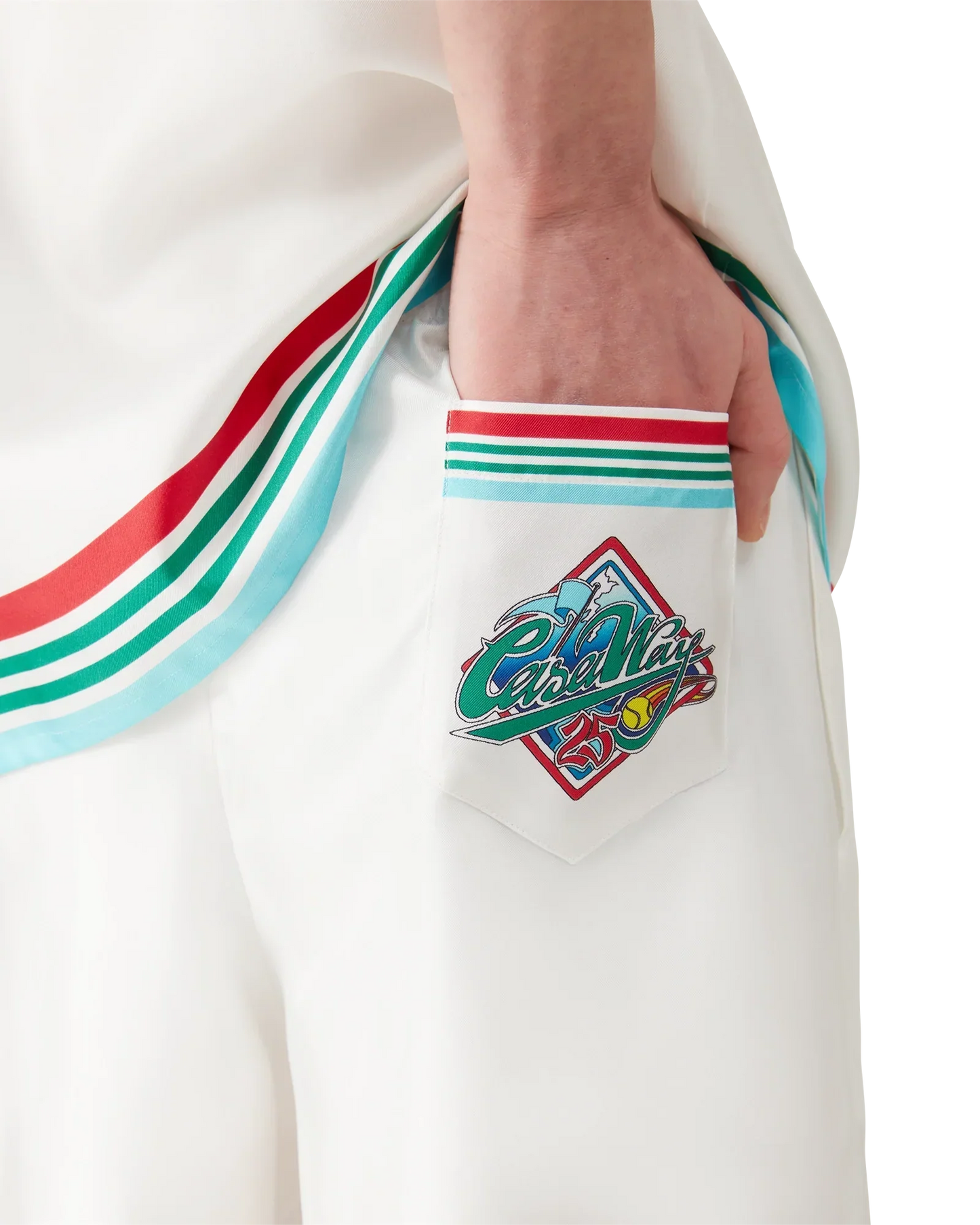 Casa Way World Series Silk Shorts | Casablanca Paris | Image 4