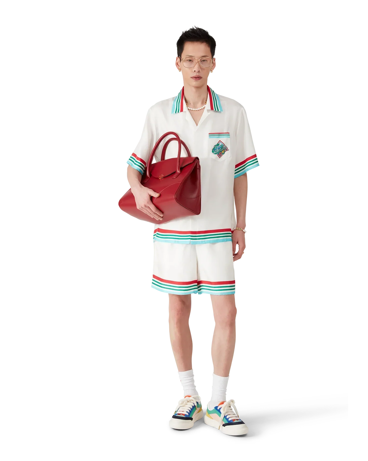 Casa Way World Series Silk Shorts | Casablanca Paris | Image 2