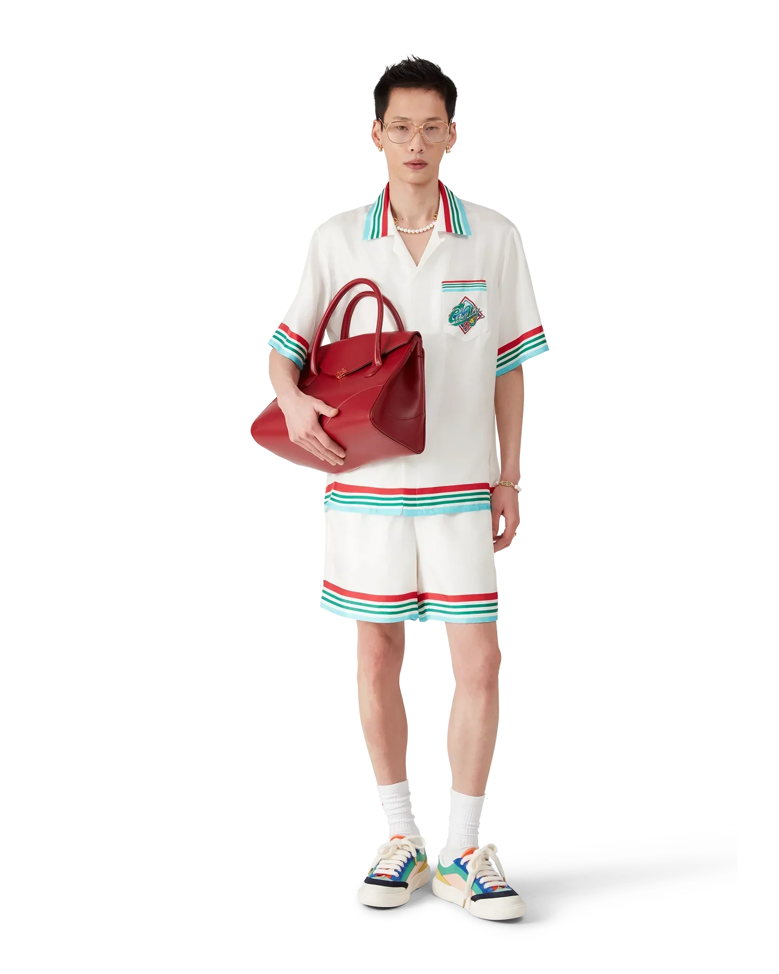 Casa Way World Series Silk Shorts | Casablanca Paris | Image 2