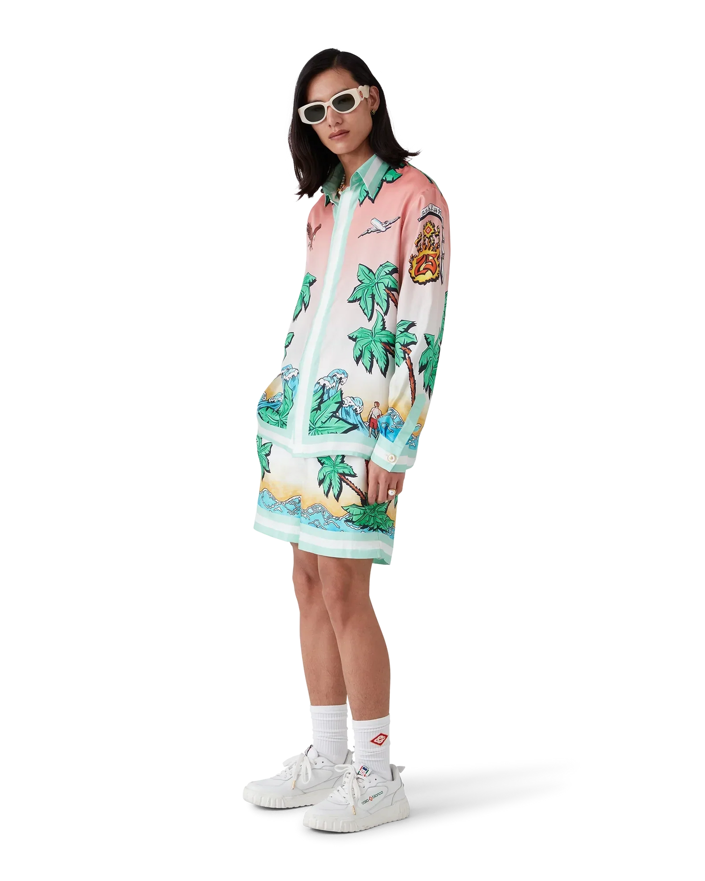 Tennis Club Silk Shorts | Casablanca Paris | Image 2