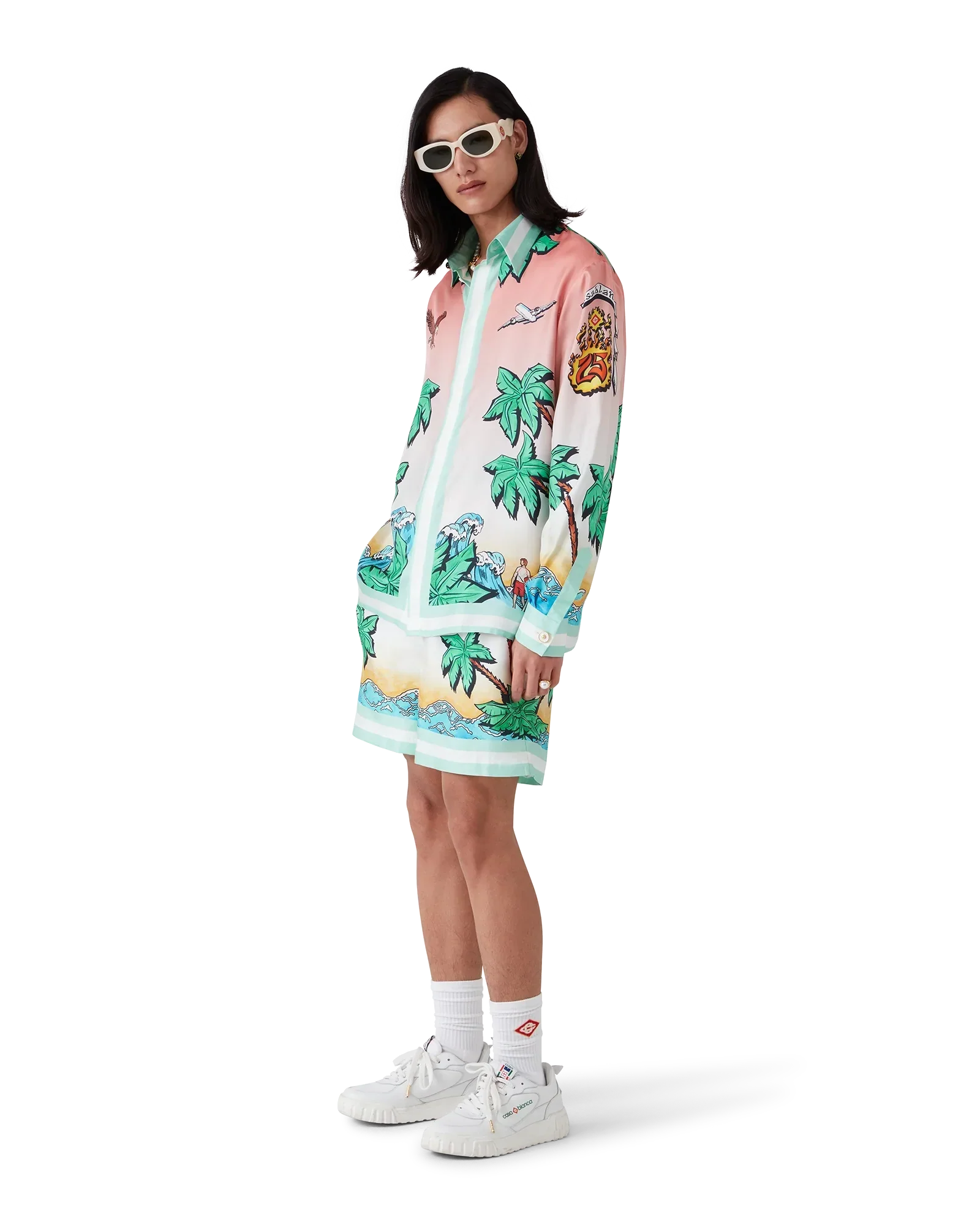 Tennis Club Silk Shorts | Casablanca Paris | Image 2