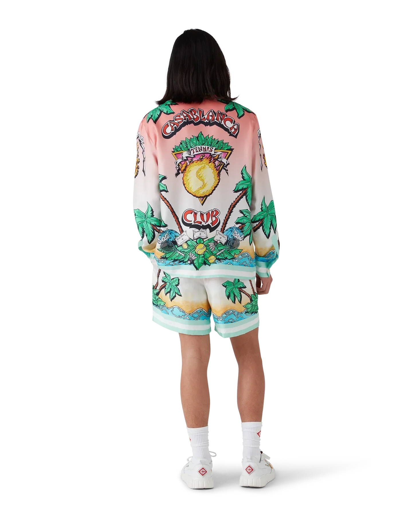 Tennis Club Silk Shorts | Casablanca Paris | Image 3