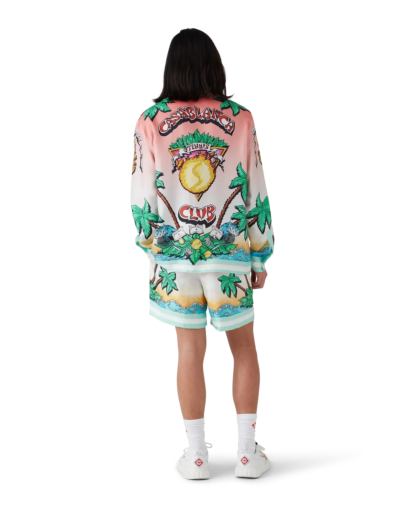 Tennis Club Silk Shorts | Casablanca Paris | Image 3