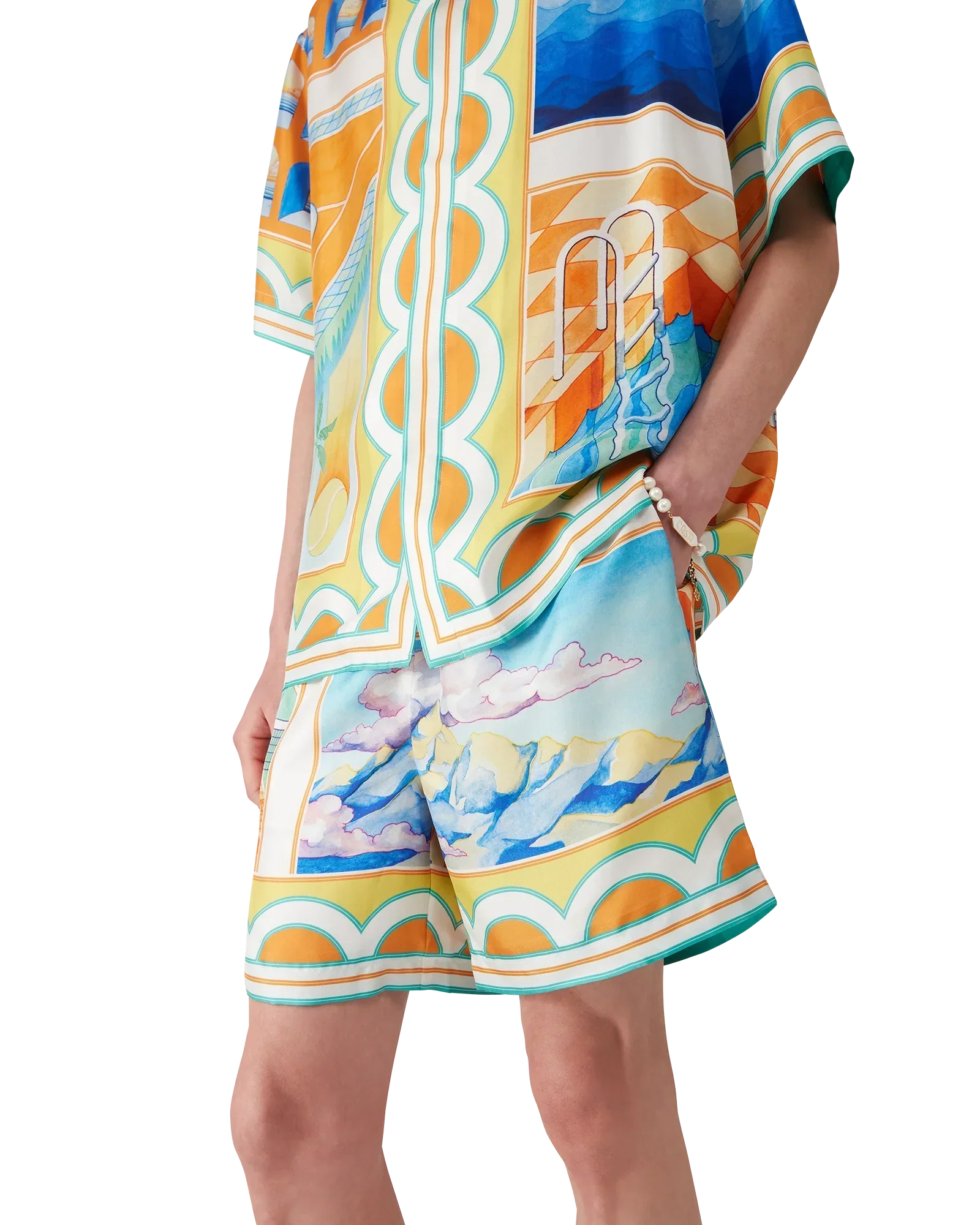 Surreal Pool Silk Shorts | Casablanca Paris | Image 4