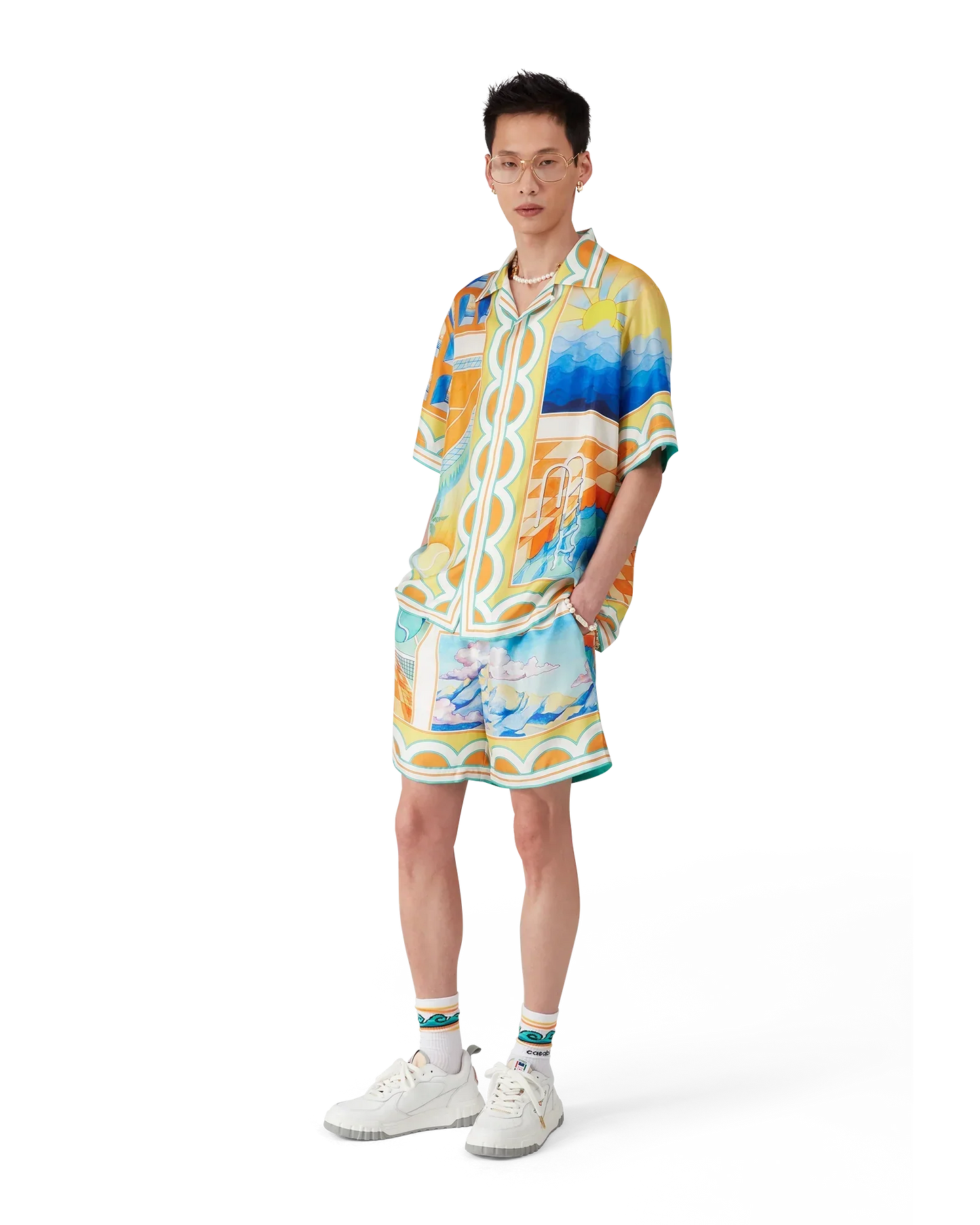 Surreal Pool Silk Shorts | Casablanca Paris | Image 2