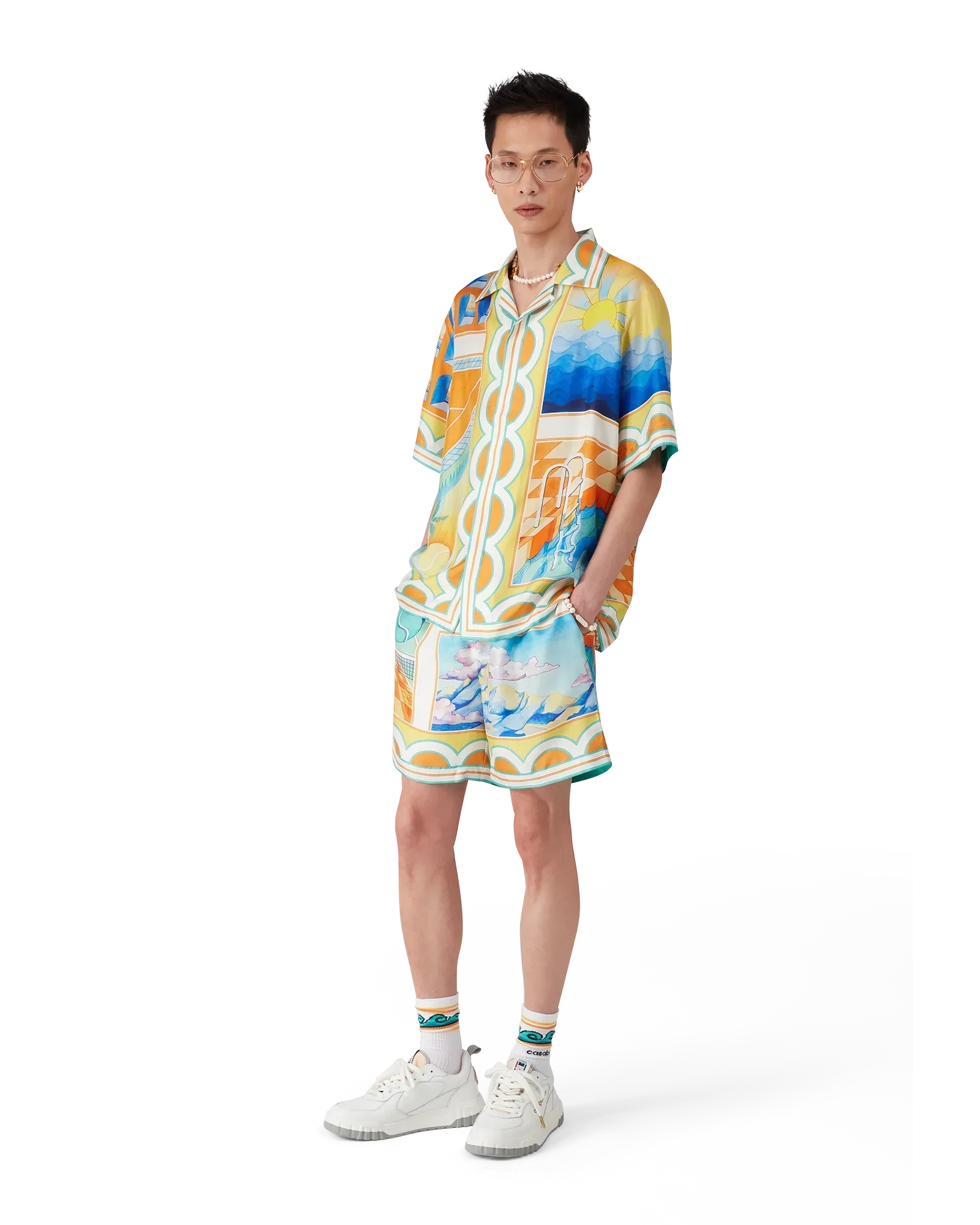 Surreal Pool Silk Shorts | Casablanca Paris | Image 2