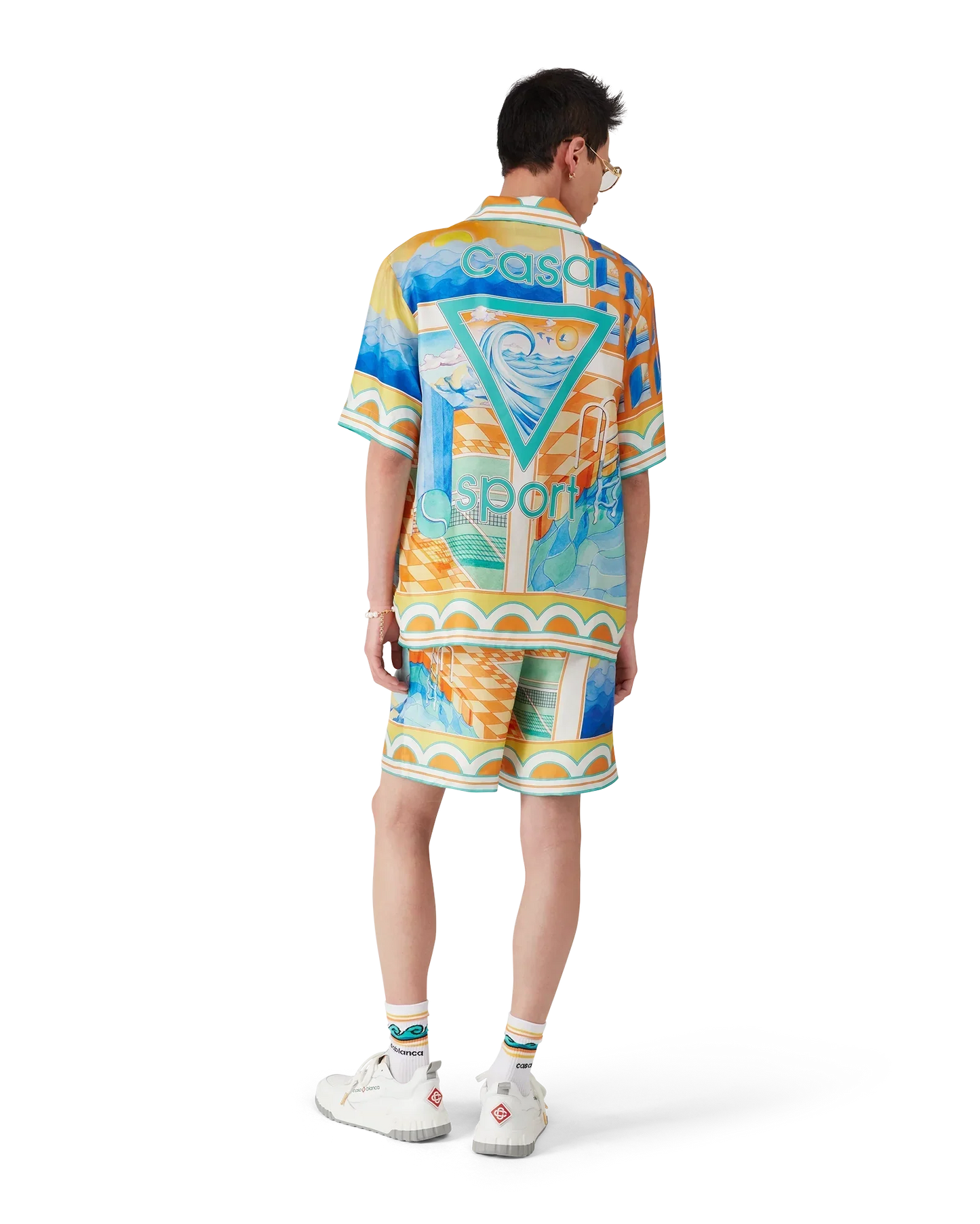 Surreal Pool Silk Shorts | Casablanca Paris | Image 3