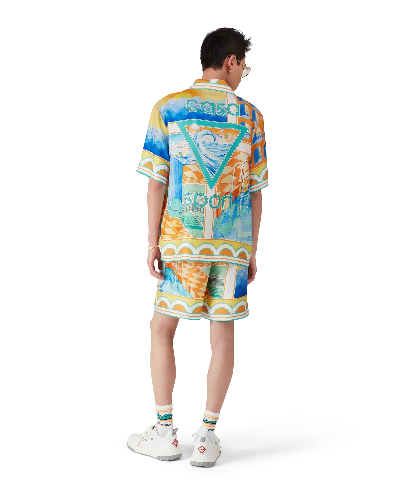 Surreal Pool Silk Shorts | Casablanca Paris | Image 3