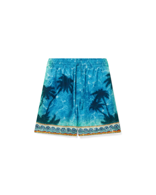 Poolside Emblem Silk Shorts | Casablanca Paris | Image 1