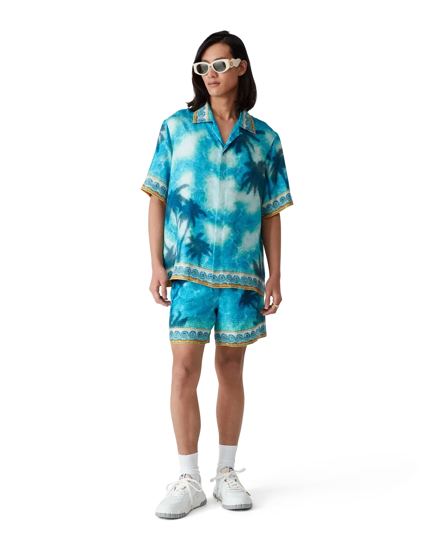 Poolside Emblem Silk Shorts | Casablanca Paris | Image 2