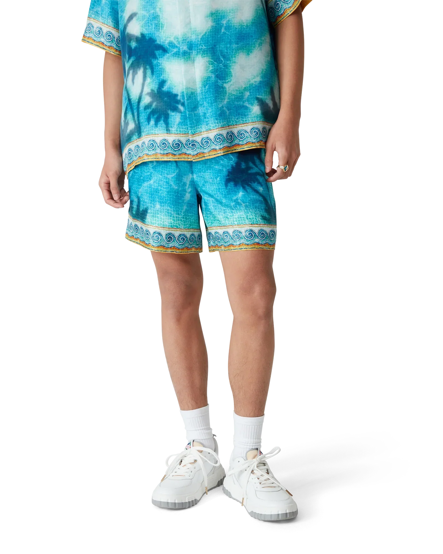 Poolside Emblem Silk Shorts | Casablanca Paris | Image 4