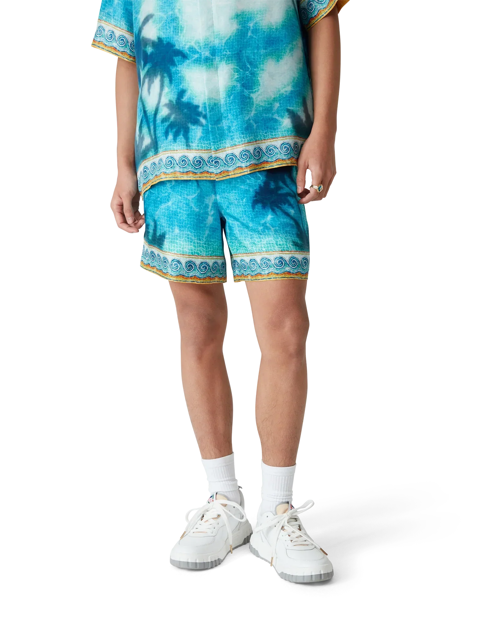 Poolside Emblem Silk Shorts | Casablanca Paris | Image 4
