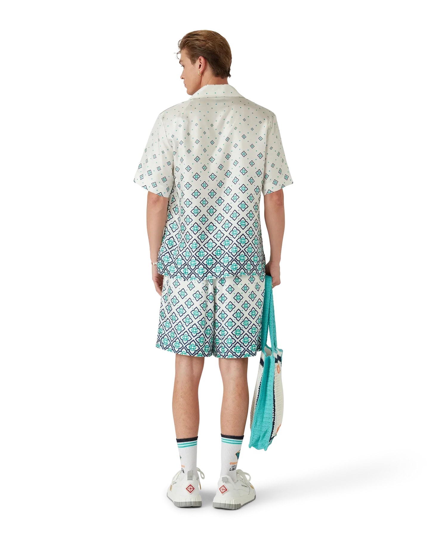 Gradient Monogram Silk Shorts | Casablanca Paris | Image 3