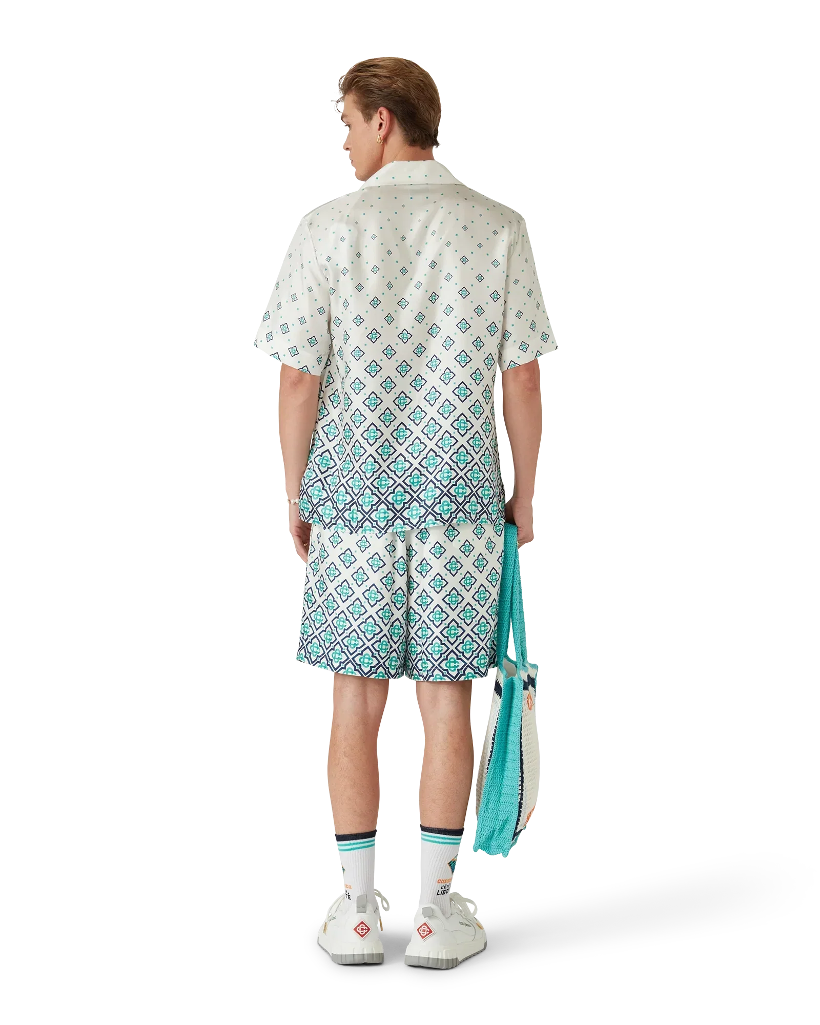Gradient Monogram Silk Shorts | Casablanca Paris | Image 3