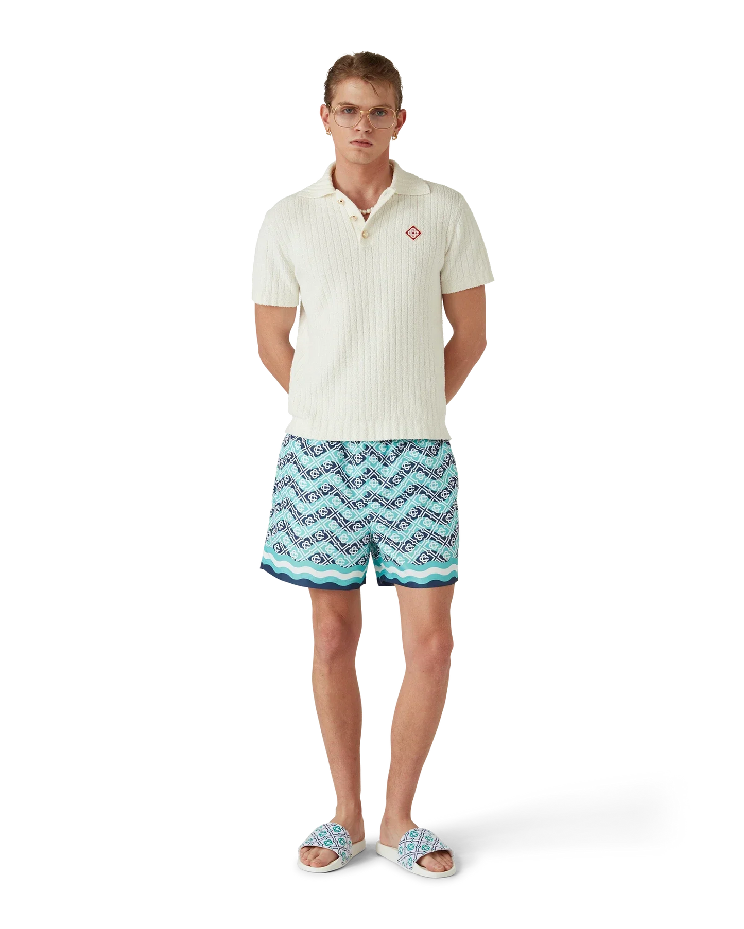 Monogram Wave Swim Shorts | Casablanca Paris | Image 2