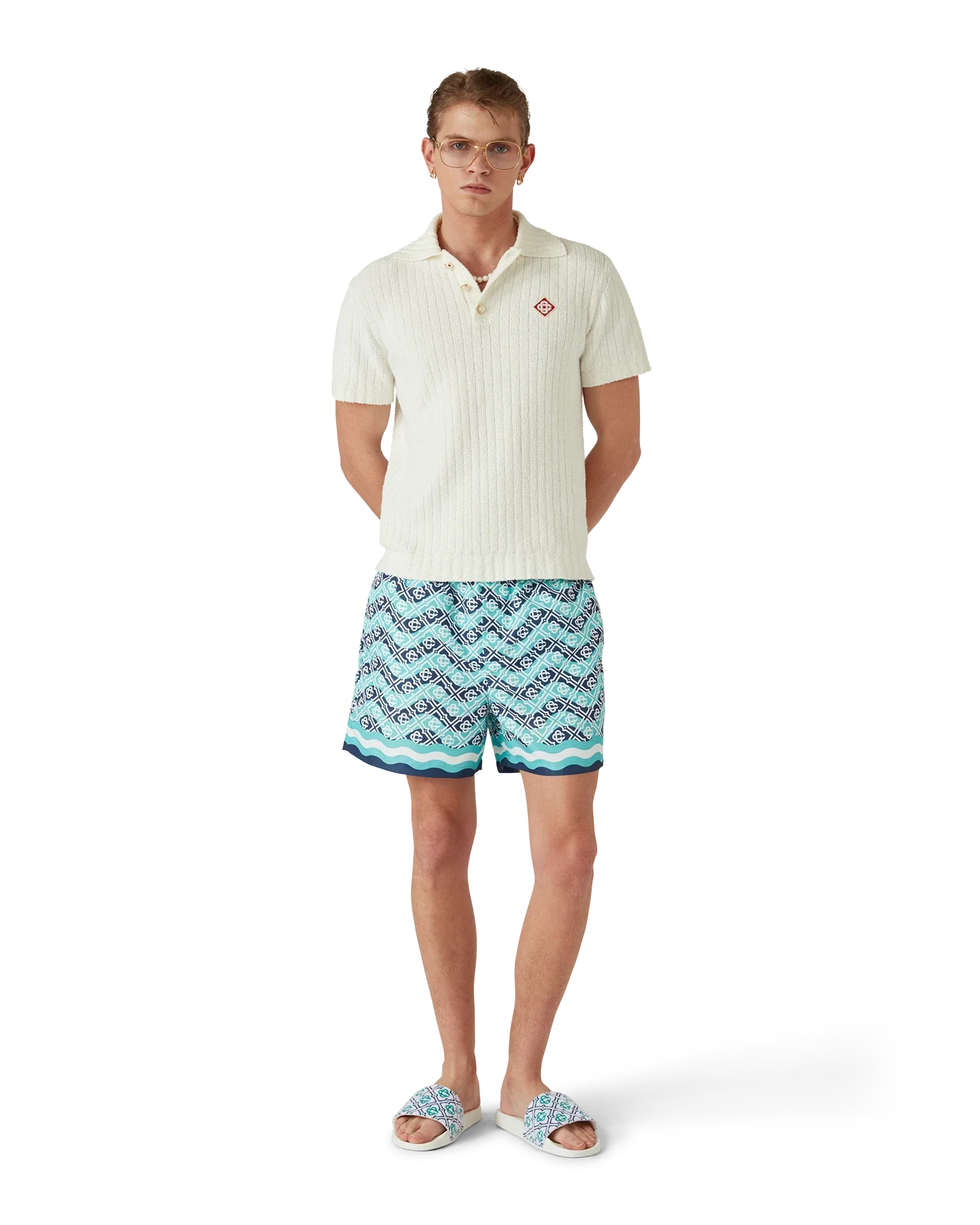 Monogram Wave Swim Shorts | Casablanca Paris | Image 2