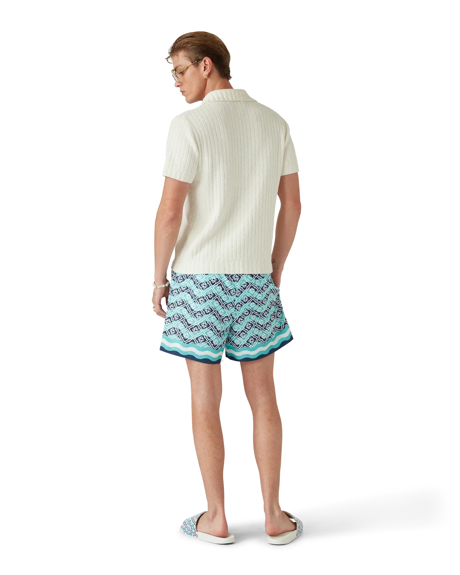 Monogram Wave Swim Shorts | Casablanca Paris | Image 5
